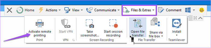 thực hiện in ấn từ xa với teamviewer