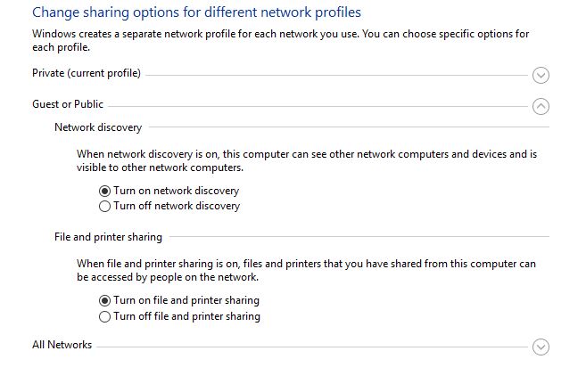 Lỗi không tìm thấy máy in đã share trong mạng LAN win 7, 10