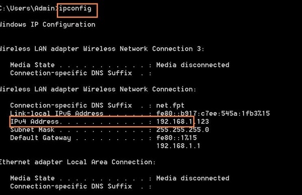 kiểm tra địa chỉ ip khi không nhìn thấy máy in trong mạng lan
