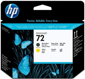 Đầu in HP 72 Matte Black and Yellow DesignJet Printhead (C9384A)