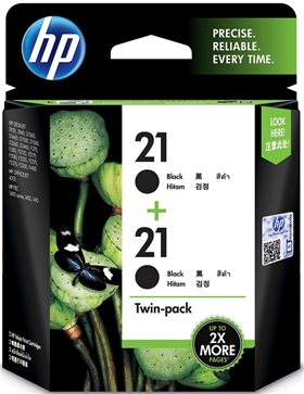 Mực in HP 21 Black Ink Cartridge Twin Pack (CC627AA)
