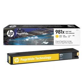 Mực in HP 981X Yellow High Yield Original PageWide Cartridge (L0R11A)