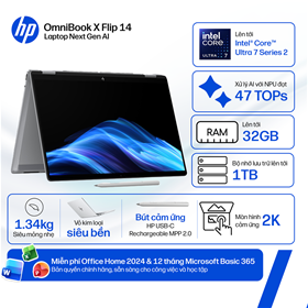 HP OmniBook X Flip 2-in-1 Laptop Next Gen AI 14-fm0076TU (BZ7P6PA)
