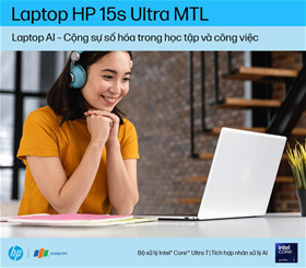 HP 15s Ultra MTL – Laptop AI thế hệ mới, lựa chọn thông minh cho mùa tựu trường 2025
