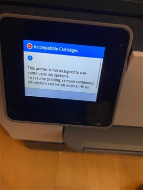 Khắc phục lỗi máy in báo Incompatible Cartridge