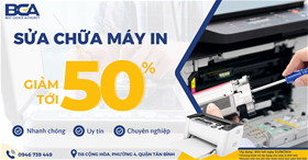 Giảm 50% phí sửa chữa máy in TPHCM