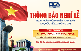 BCA Thông báo nghỉ lễ 30/4 và 1/5 năm 2025