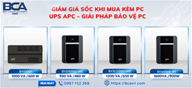 Giảm Giá Sốc Khi Mua Kèm PC – Sở Hữu Ngay UPS APC Chính Hãng Bảo Vệ Máy Tính Của Bạn