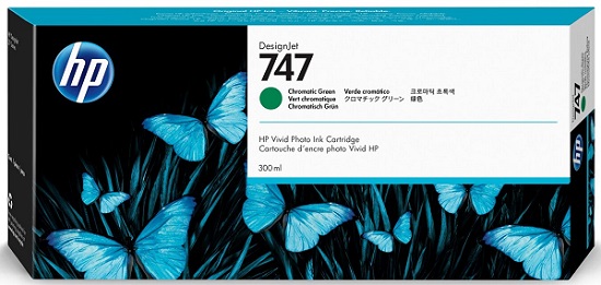 Mực in HP 747 300-ml Chromatic Green DesignJet Ink Cartridge (P2V84A)