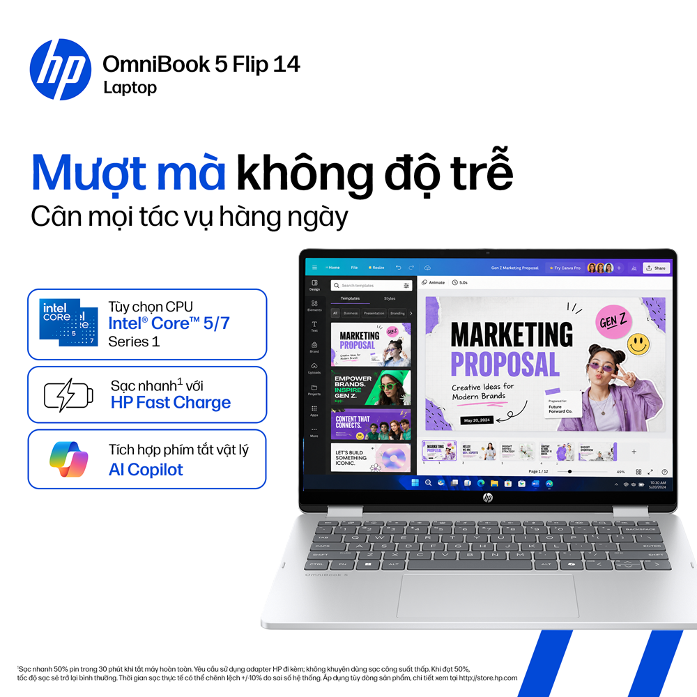 HP OmniBook 5 Flip 2-in-1 Laptop 14-fp0055TU (BZ7Q4PA)