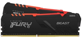 RAM PC Kingston KIT 16G (2x8G) DDR4-3200U C16 DIMM FURY Beast RGB (KF432C16BBAK2/16)