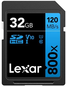Thẻ nhớ Lexar 32GB Profes. 800x SDXC UHS-I U3 V30 (LSD0800032G-BNNNG)