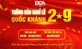 Thông báo lịch nghỉ lễ Quốc Khánh 02/09/2024