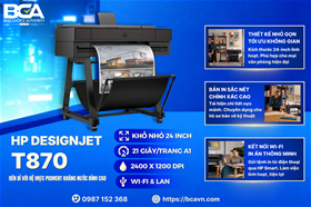 HP DesignJet T870: Máy In Bản Vẽ A1 Siêu Tốc 