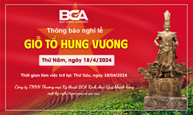 Thông báo nghỉ lễ Giỗ tổ Hùng Vương năm 2024