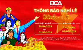 Thông báo nghỉ lễ 30/4 và 1/5 năm 2024