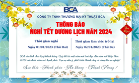 Thông báo lịch nghỉ Tết Dương lịch năm 2024