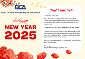 Chào mừng năm mới 2025, BCA gửi lời chúc mừng năm mới đến Quý khách hàng