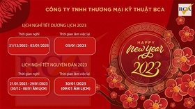 Thông báo lịch nghỉ Tết Dương Lịch và Tết Nguyên Đán 2023